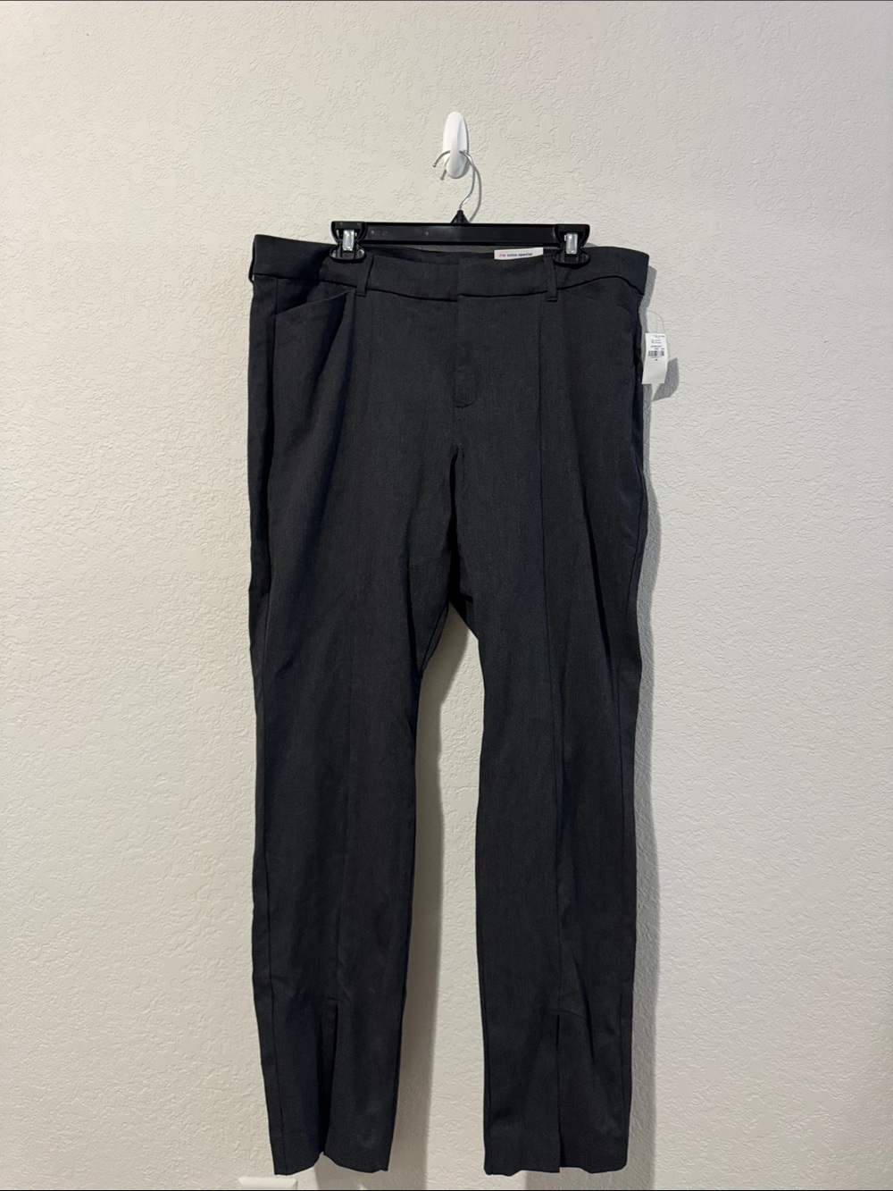 Old Navy Women's Black/Dark Gray Dress Pants - Pixie Split Hem